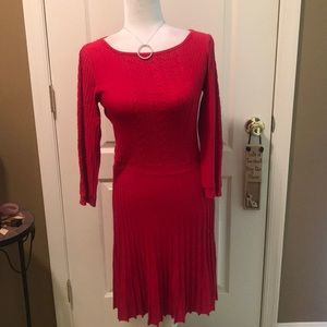 NWOT Red ribbed dress